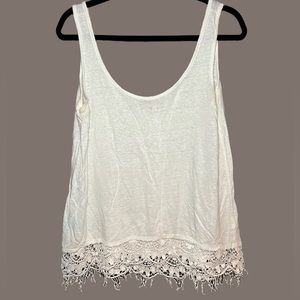 White tank top with  lace